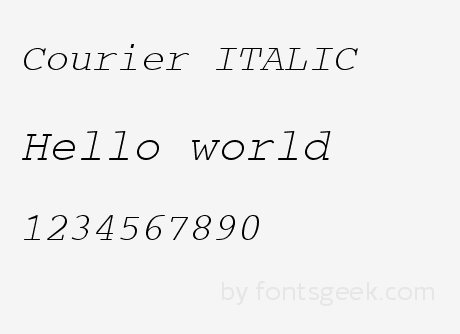 Courier 10 Pitch W07 Font